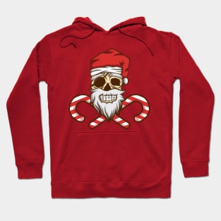 Bad Jolly Roger Santa XMAS Pirate Skull Hoodie